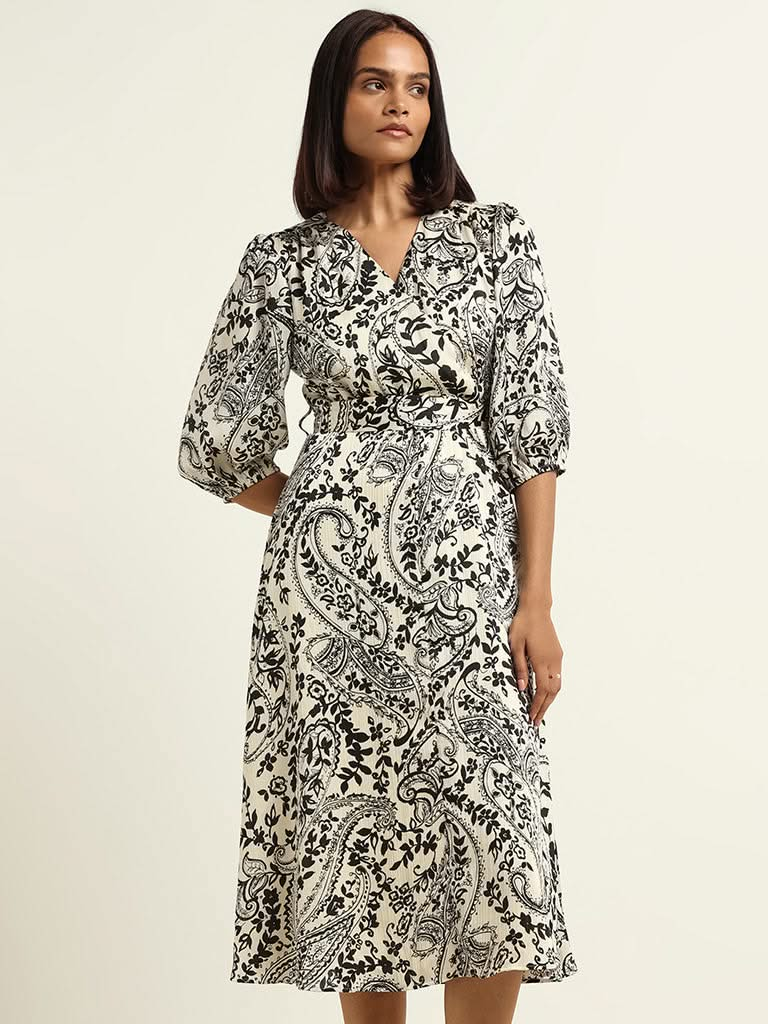 Wardrobe Off-White Printed Dress