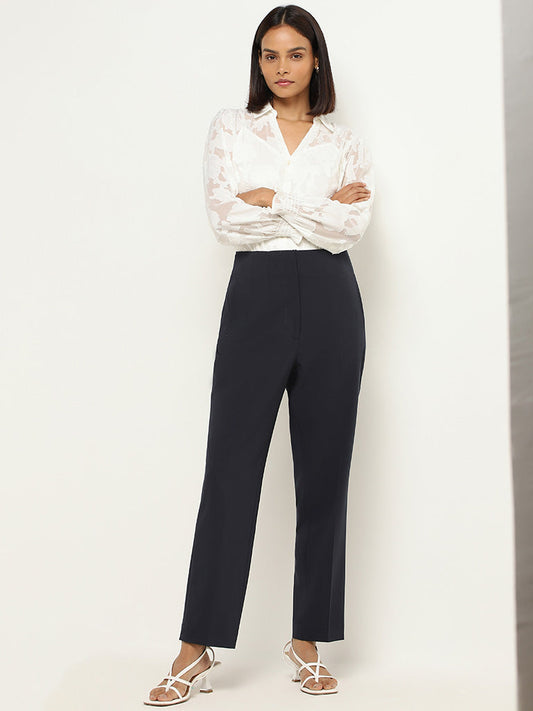 Wardrobe Plain Navy Trousers