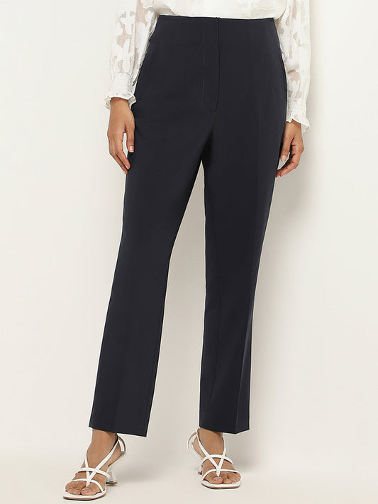 Wardrobe Plain Navy Trousers