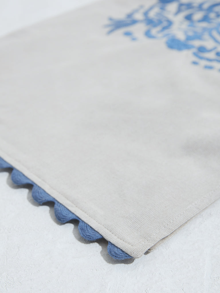 Westside Home Blue Damask Runner