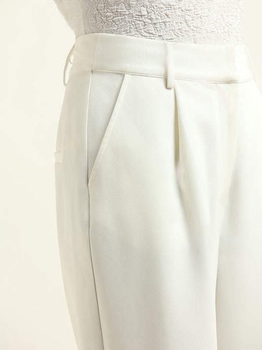 Wardrobe Plain White Trousers