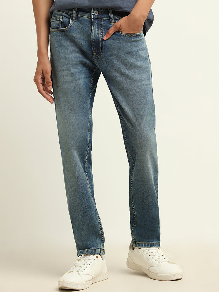 Nuon Blue Slim - Fit Mid - Rise Jeans