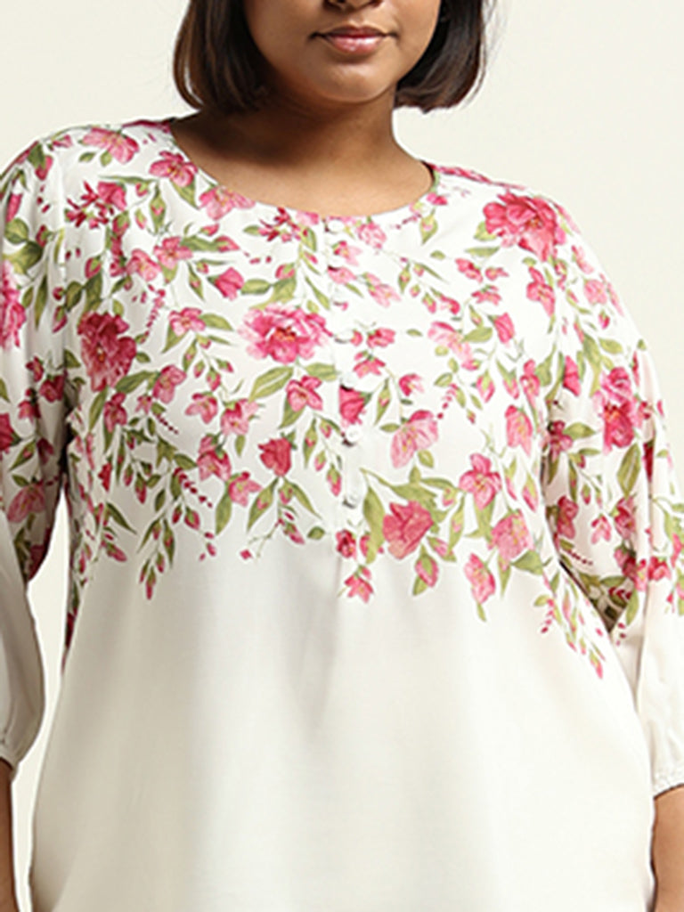 Gia White Floral Top