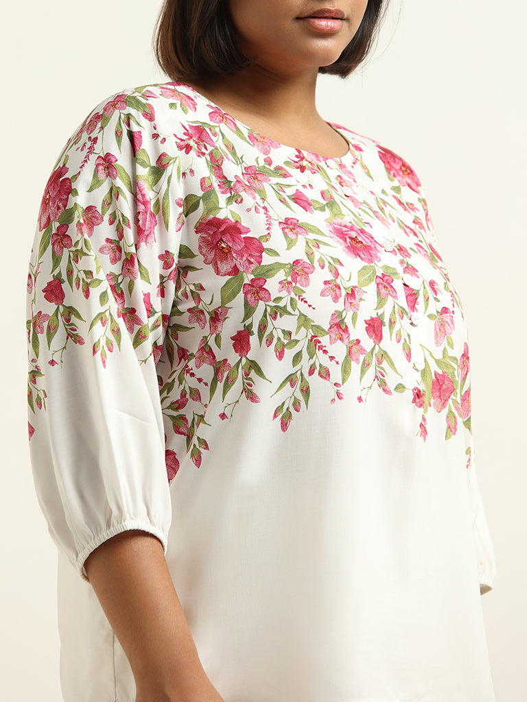 Gia White Floral Top