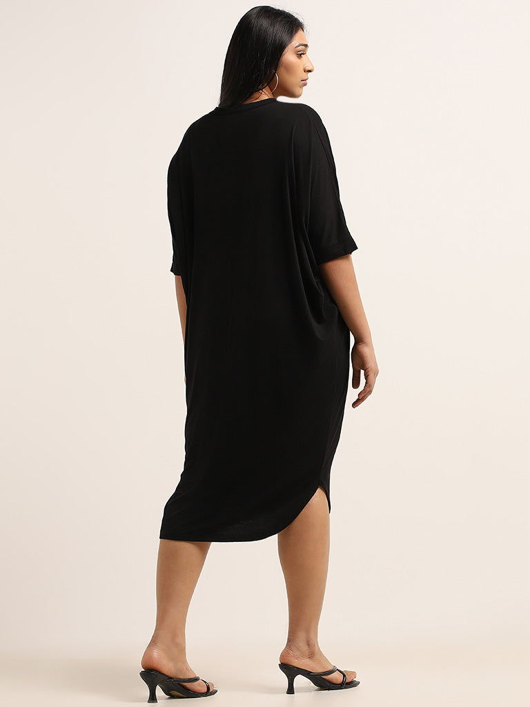 Gia Black Button-Down Dress