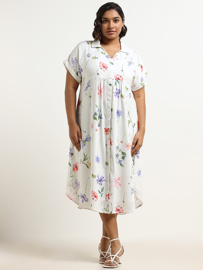 Gia White Floral Dress