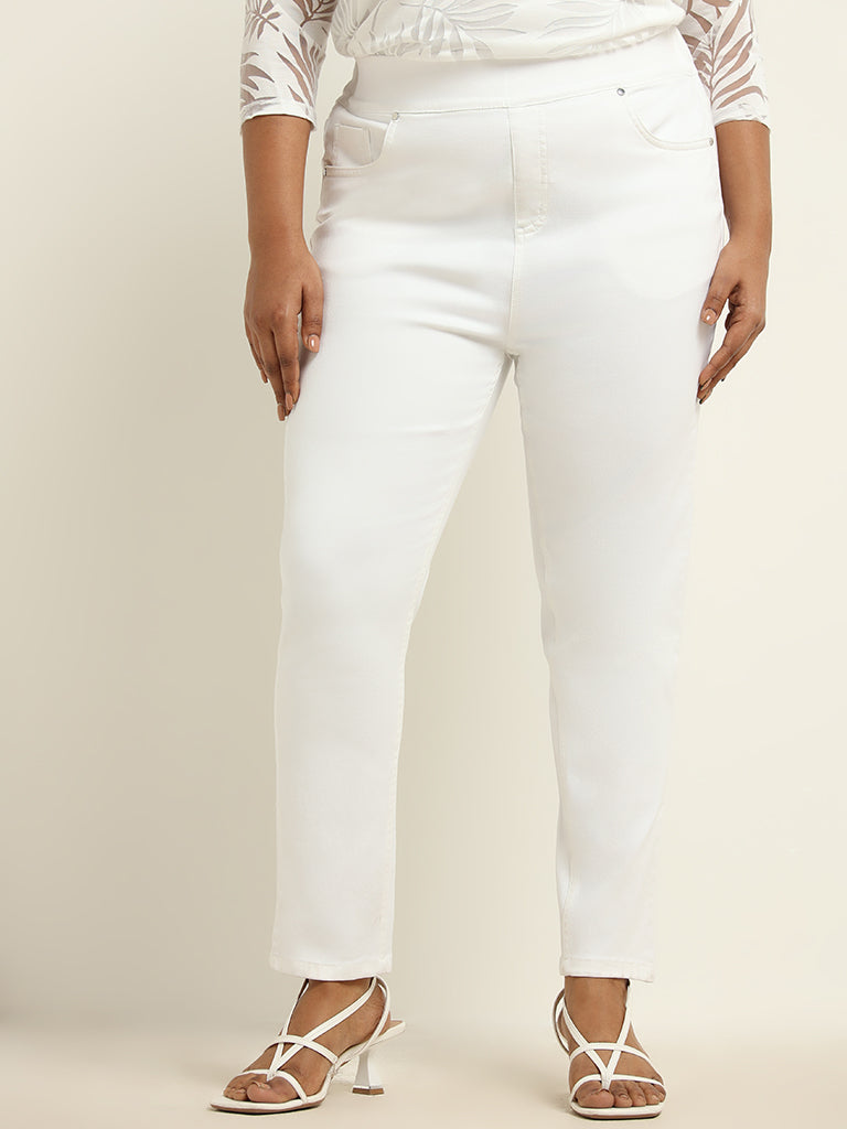 Gia Denim White Slim Fit Jeggings