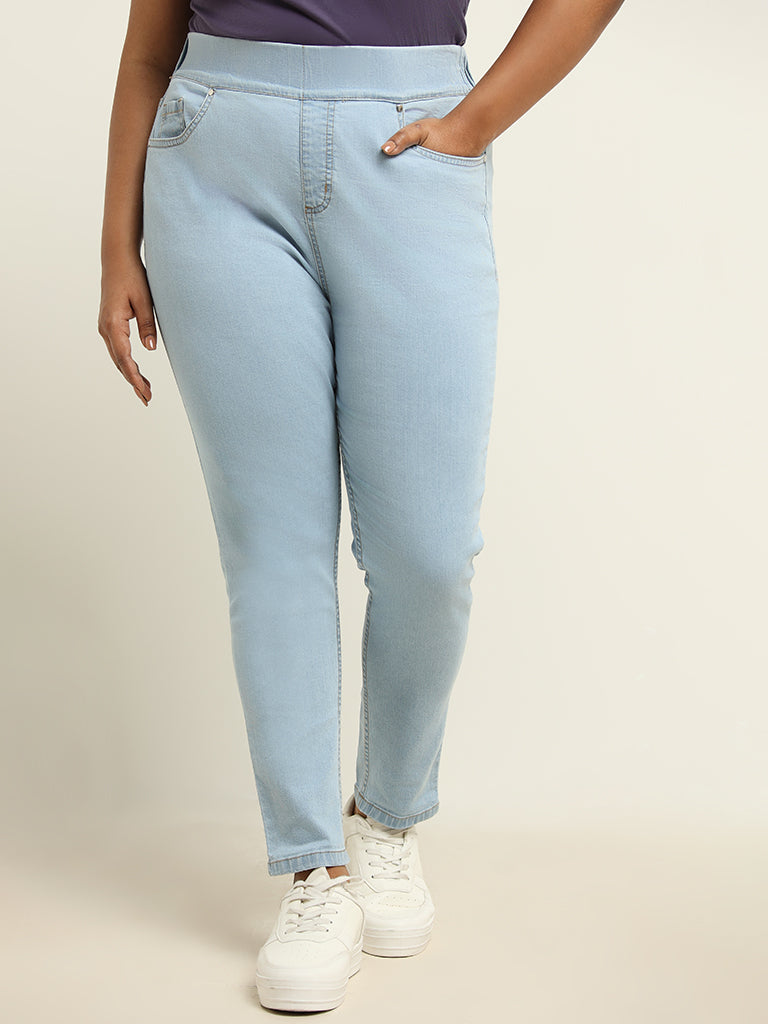 Gia Denim Blue Straight Fit Jeggings