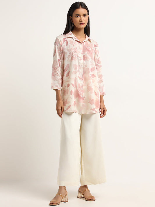 Zuba Off-White Wide-Leg Pants