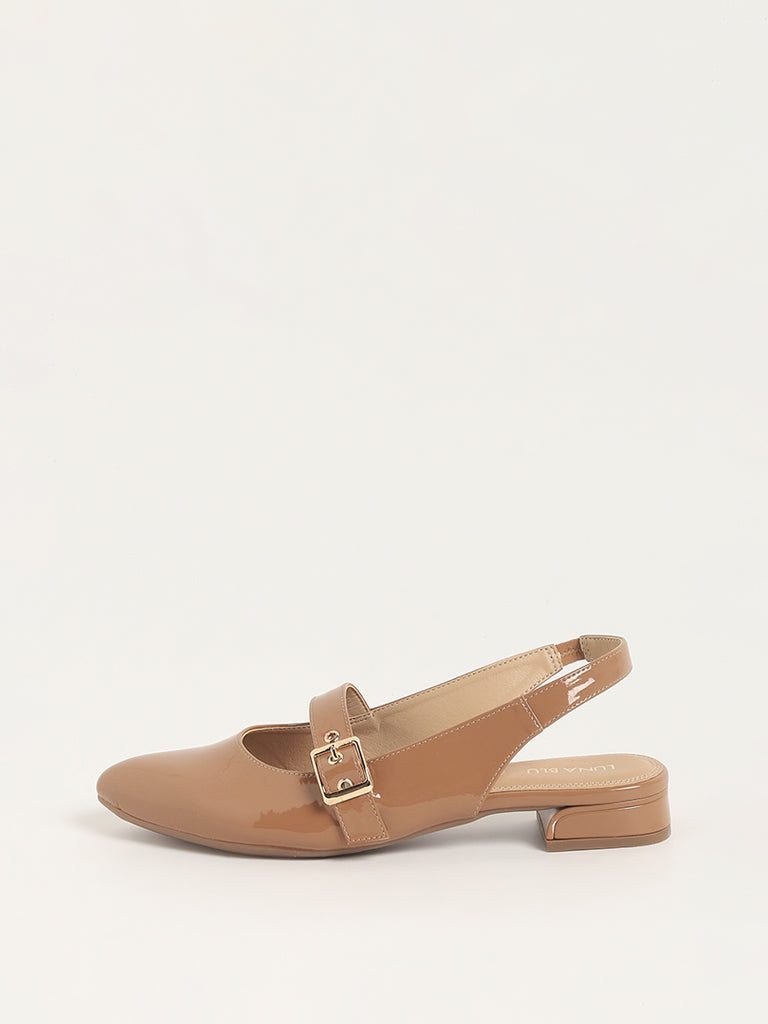 LUNA BLU Tan Mary Jane Shoes