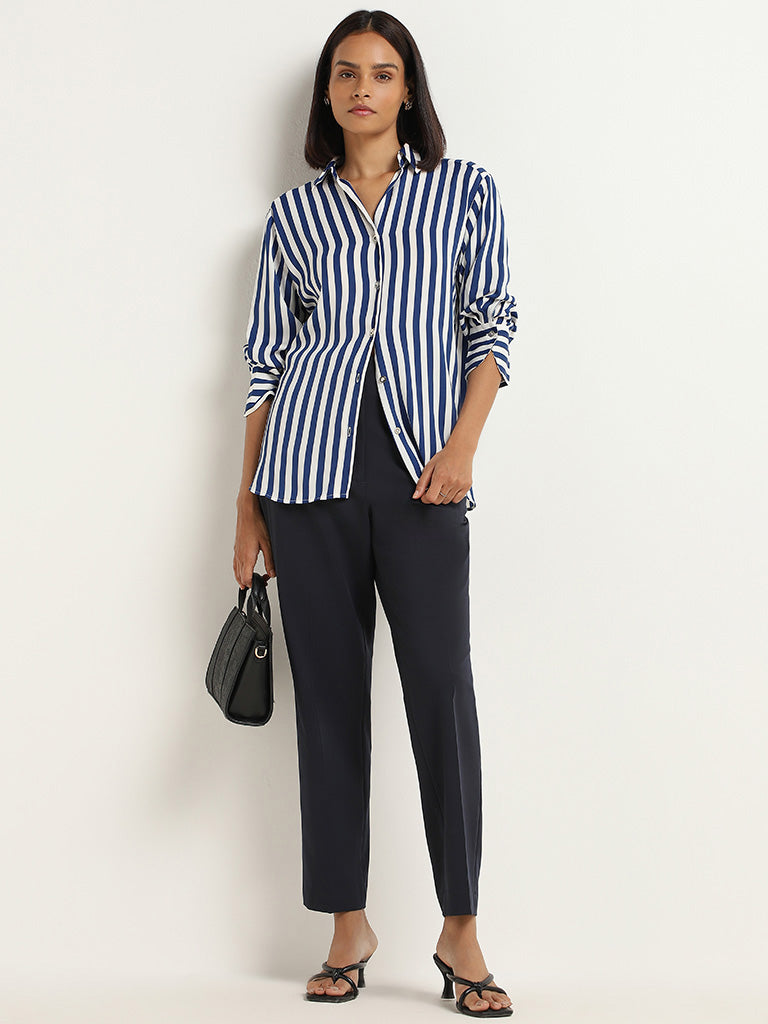 Wardrobe Blue Striped Shirt