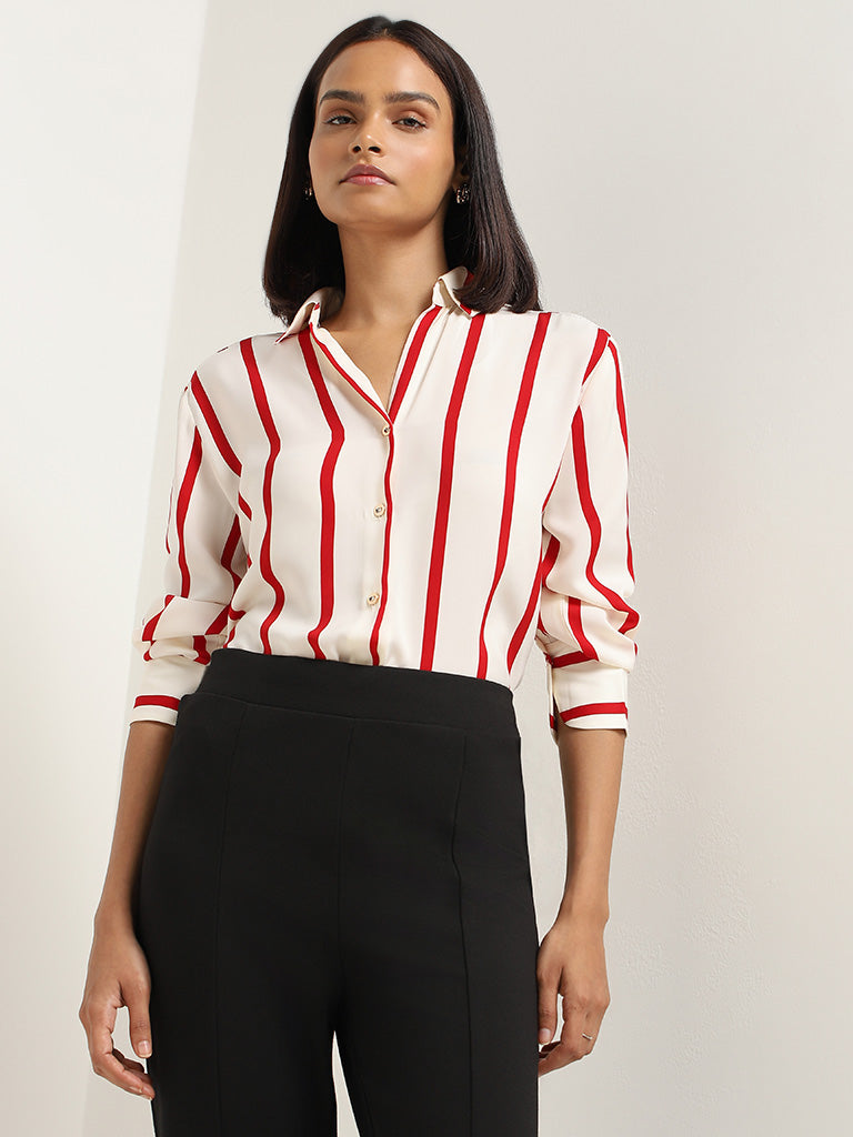 Wardrobe Red Striped Shirt