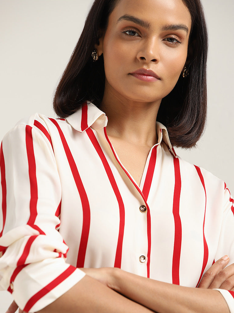 Wardrobe Red Striped Shirt