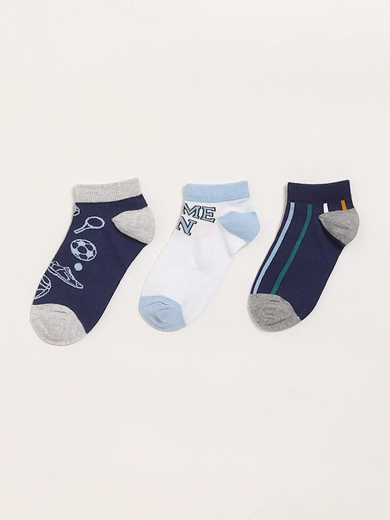 Y&F Kids Multicolour Socks - Pack of 3