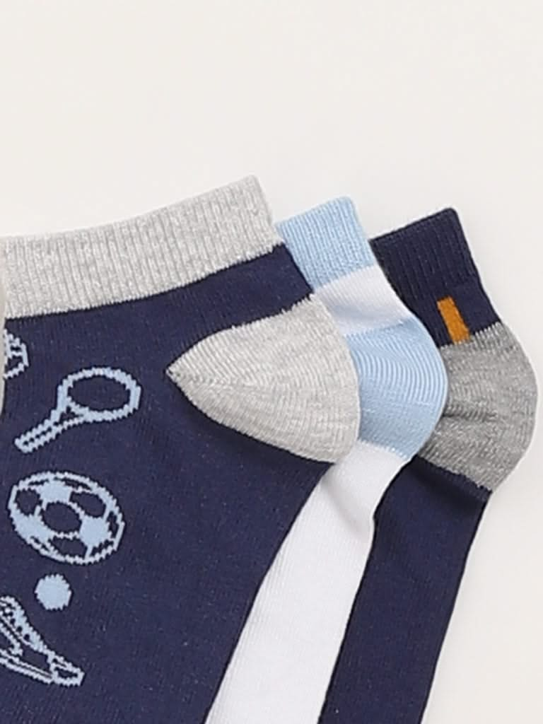 Y&F Kids Multicolour Socks - Pack of 3