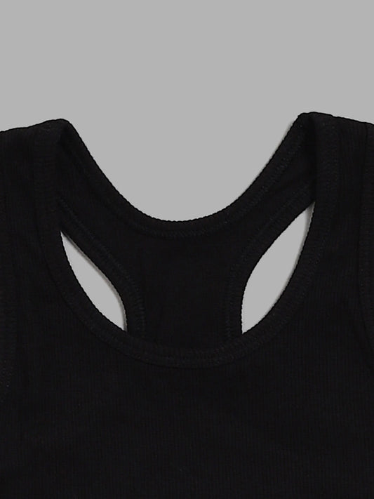 Y&F Kids Black Crop Tank Top