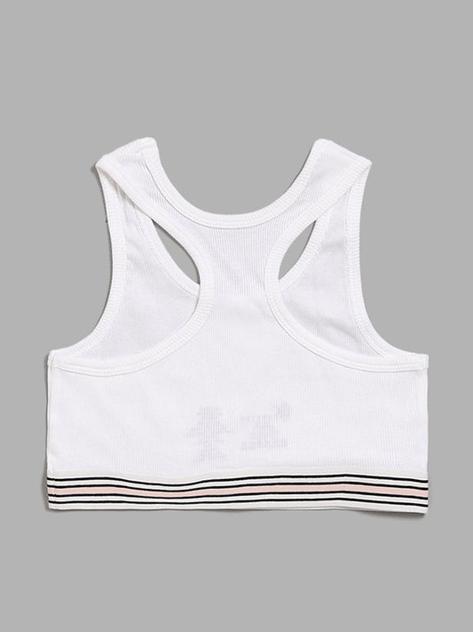 Y&F Kids White Crop Tank Top