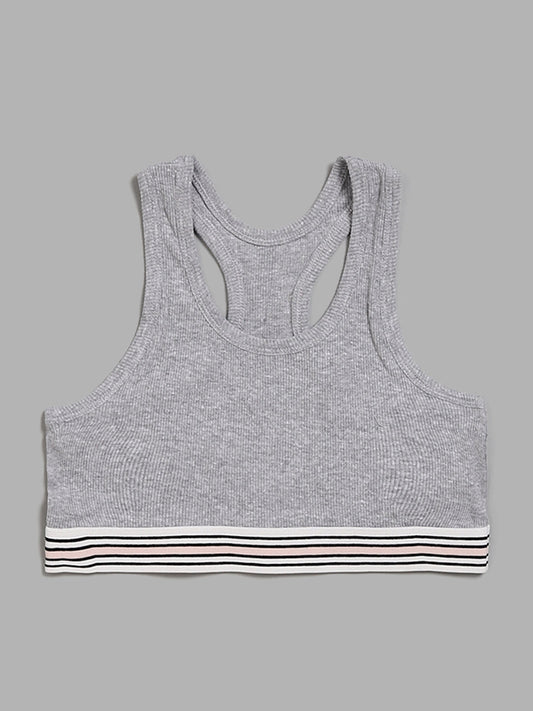 Y&F Kids Grey Crop Tank Top