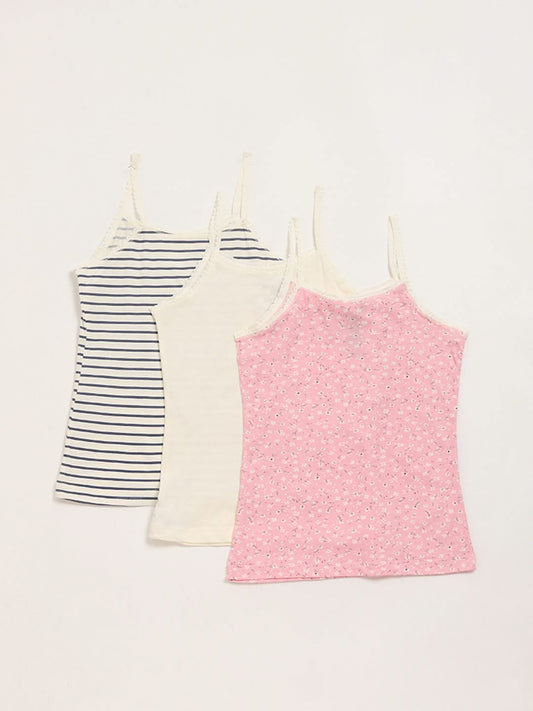 Y&F Multicolor Printed Camisoles - Pack of 3