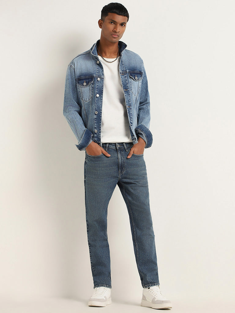 Nuon Blue Slim - Fit Mid - Rise Jeans