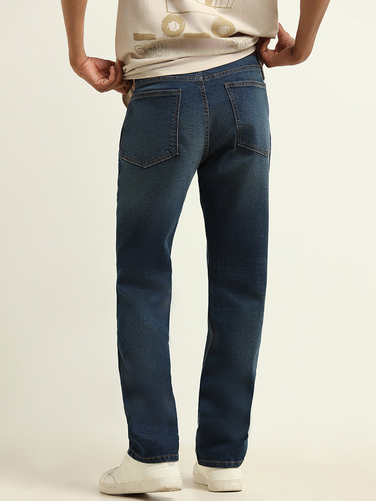 Nuon Blue Straight - Fit Mid - Rise Jeans