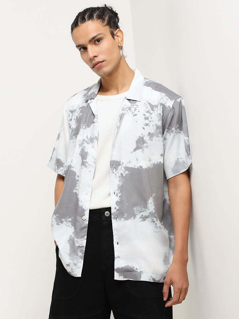 Nuon Grey Tie-Dye Shirt