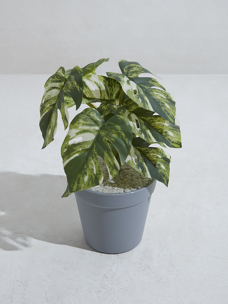 Westside Home Green Artificial Monstera Plant-Small