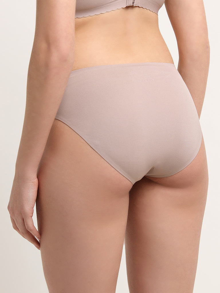 Wunderlove Beige Invisible Lace Brief