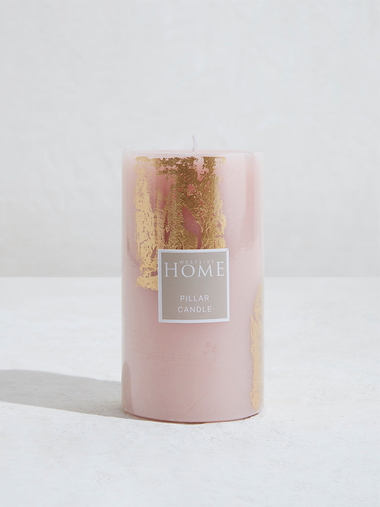 Westside Home Pink Pillar Candle-Large