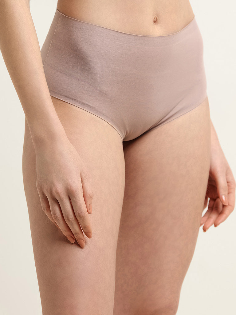 Wunderlove Beige Cotton Invisible Full Brief