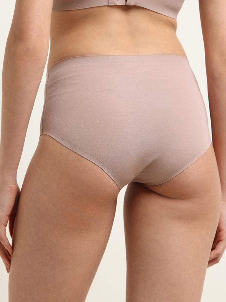 Wunderlove Beige Cotton Invisible Full Brief