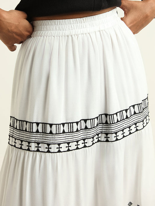 LOV Black & White Printed Skirt