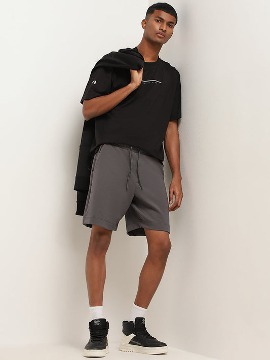 Studiofit Grey Relaxed Fit Bermuda Shorts