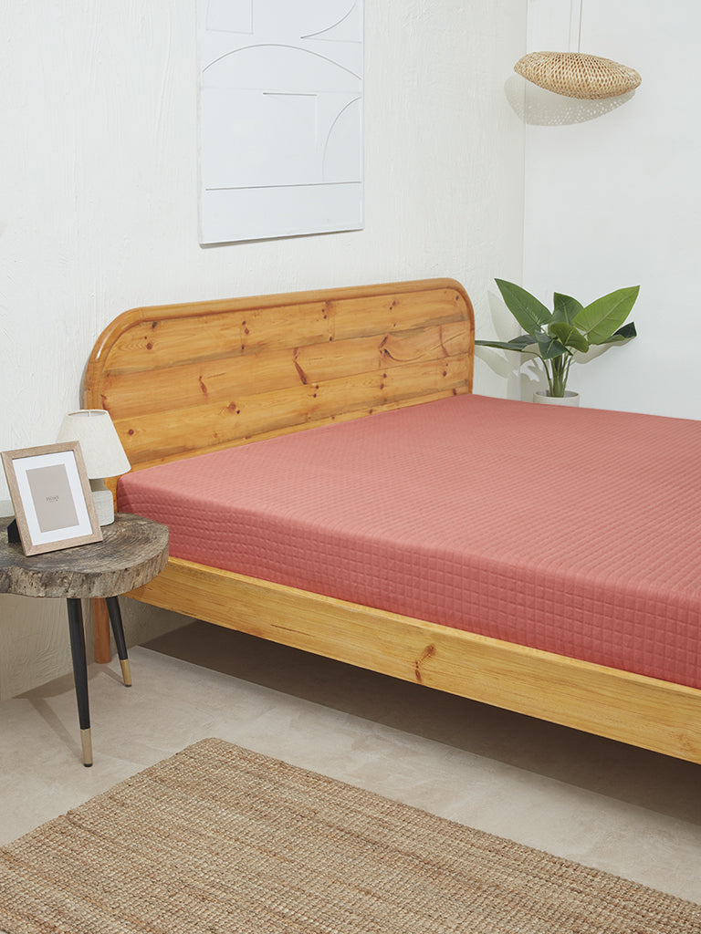 Westside Home Rust Jersey Double Bedcover