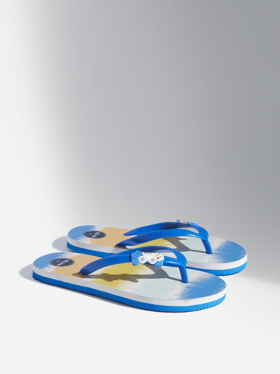 Yellow Multicolor Beach Inspired Flip-Flop