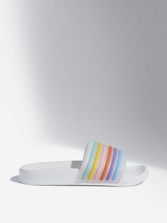 Yellow Multicolour Rainbow Design Slides