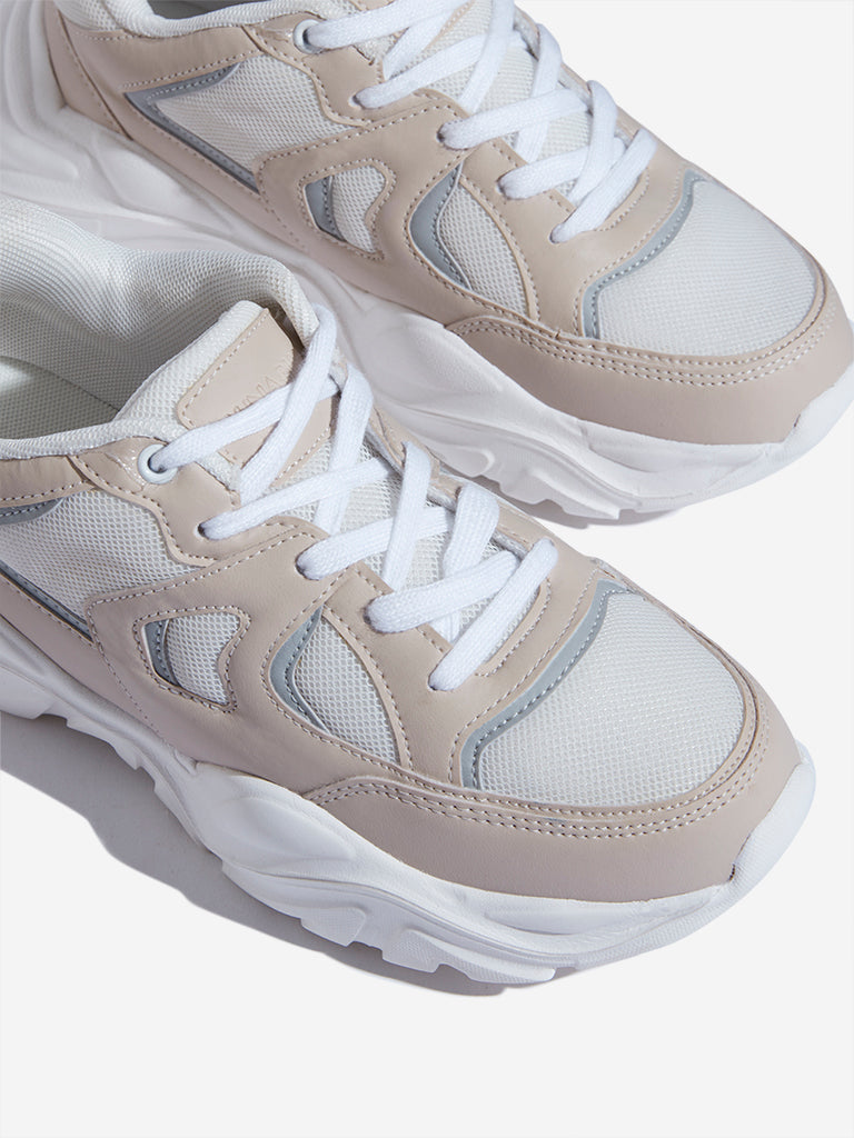 LUNA BLU Beige Chunky Sneakers