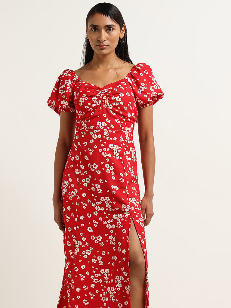 LOV Red Floral Dress