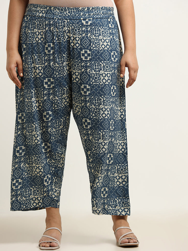 Diza Indigo Wide Leg Pants