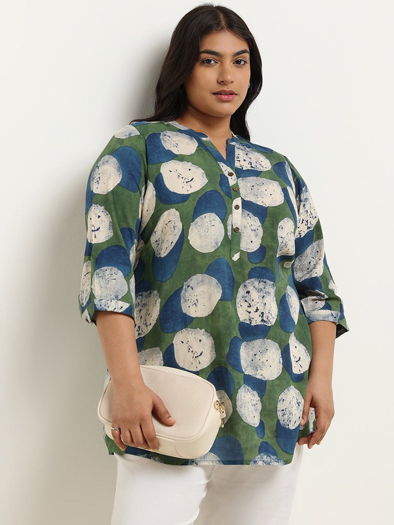 Diza Green Printed Kurti