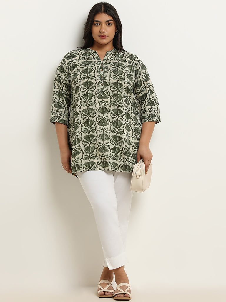 Diza Green Printed Kurti