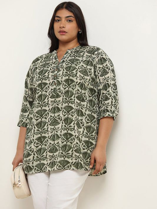 Diza Green Printed Kurti