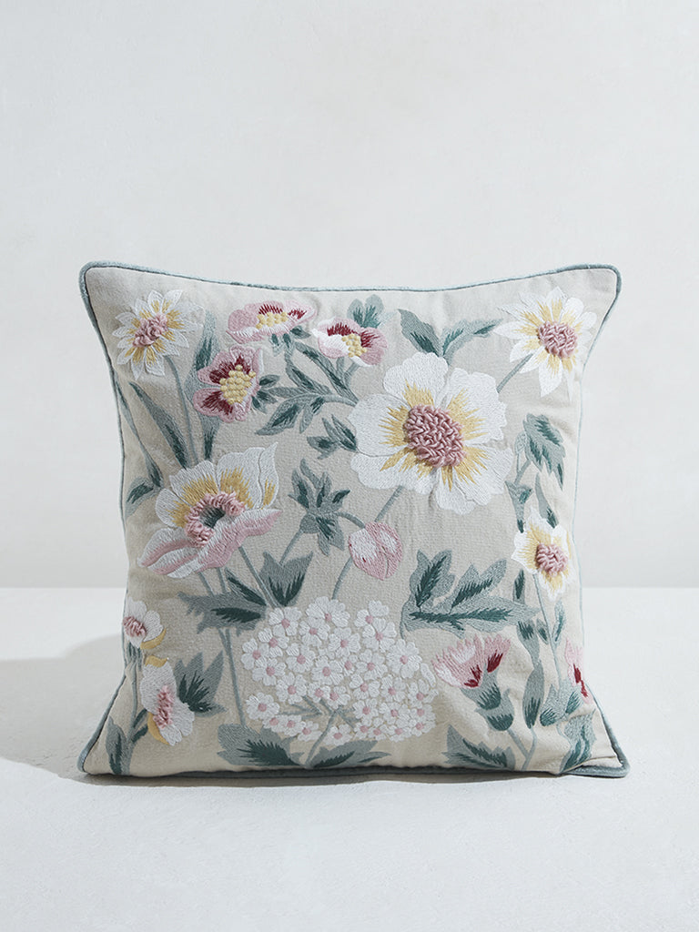 Westside Home Pink Floral Printed Cushion Cover