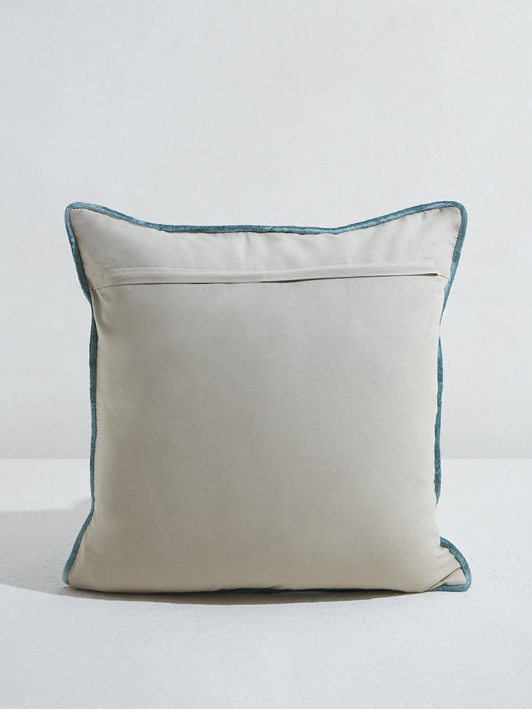 Westside Home Blue Tropical Design Cushion Cover