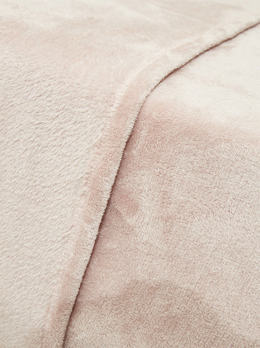 Westside Home Light Pink Fleece Double Blanket