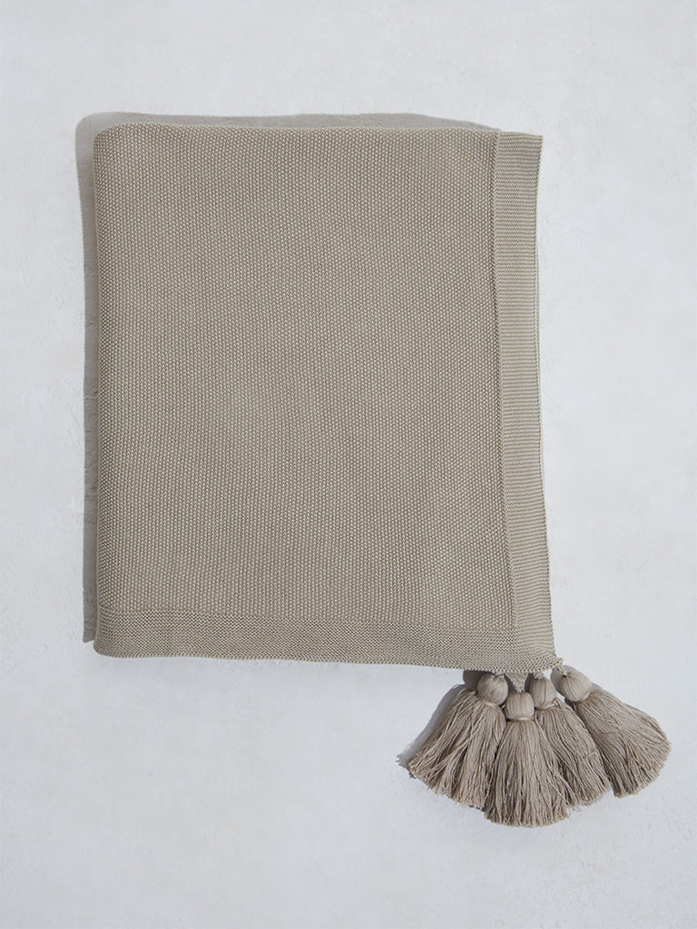 Westside Home Single Oat Melange Throw