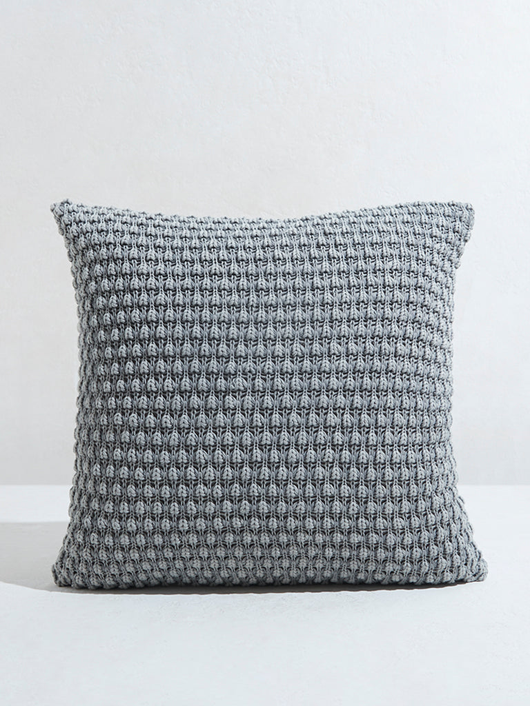 Westside Home Grey Popcorn Textured Cushion Cover