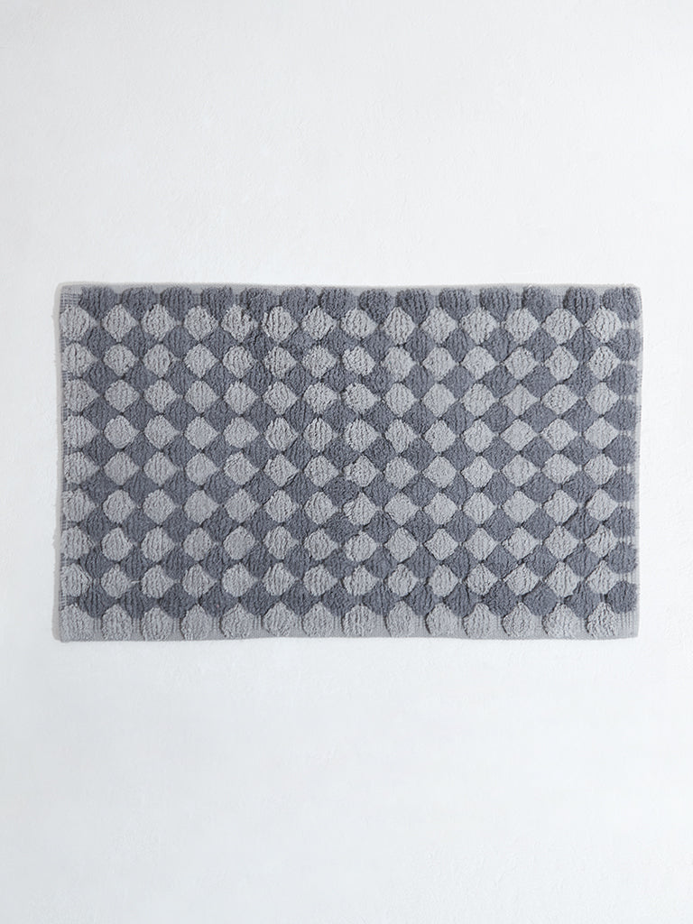 Westside Home Charcoal Popcorn Textured Bathmat