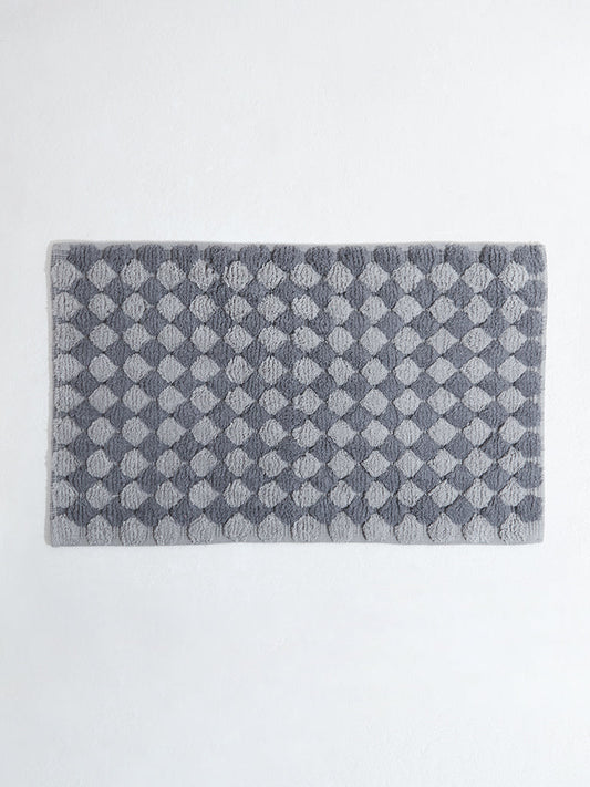 Westside Home Charcoal Popcorn Textured Bathmat