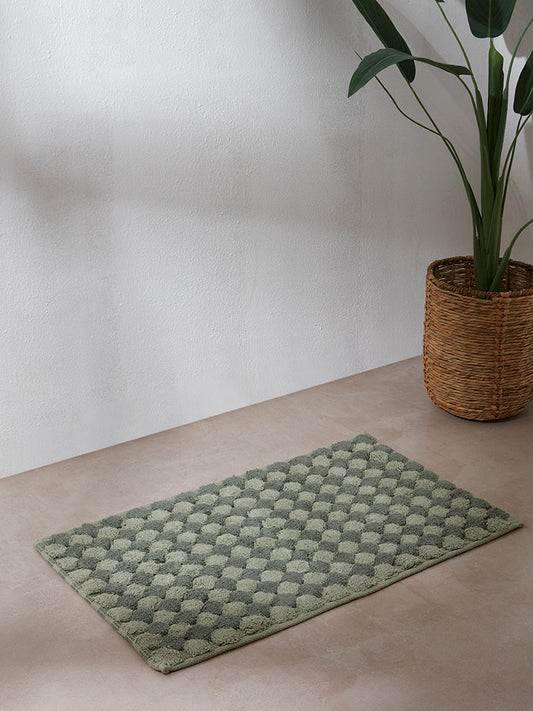 Westside Home Green Popcorn Textured Bathmat